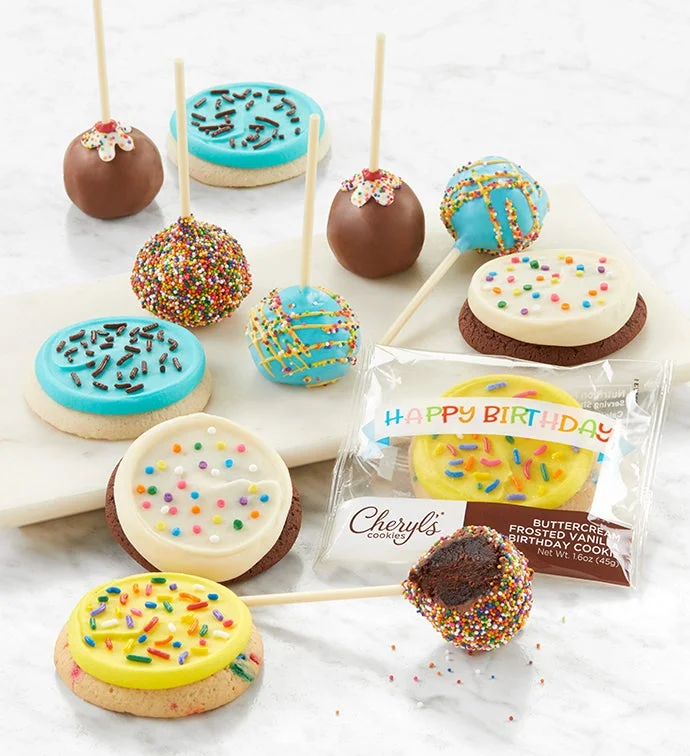 Birthday Cake Pops & Cookies